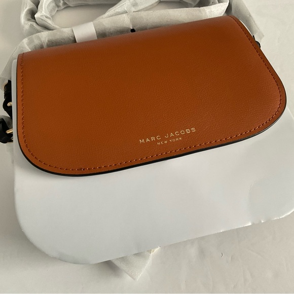 NWT Marc Jacobs Mini Rider Leather Crossbody Bag in Smoked Almond - Picture 6 of 12